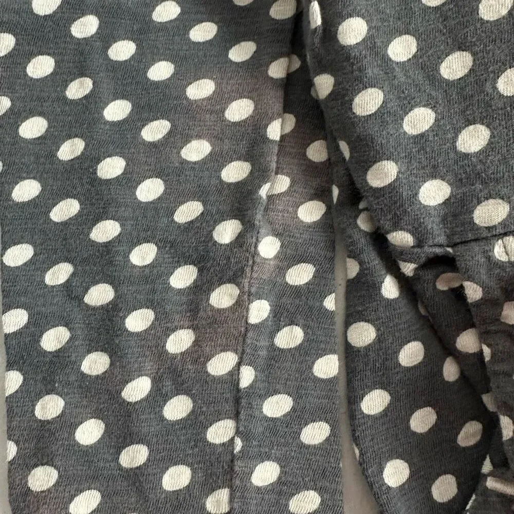 Mini Boden Girls Gray Polka Dot Dress Size 7-8 Years